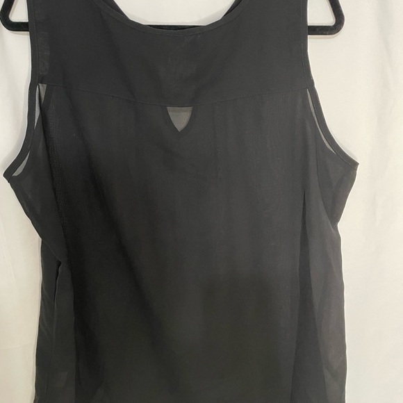 M P H Collection| Black sleeveless shear Blouse - Picture 7 of 9
